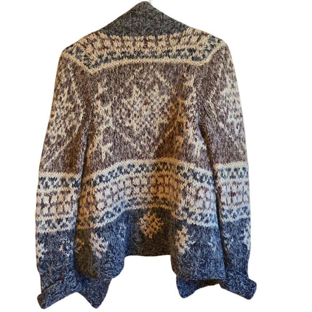 Eddie Bauer wool alpaca blend handknit cardigan size s/m - Picture 2 of 5